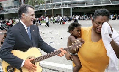 Mitt Romney sings a discordant rendition of "Bridge Over Troubled Water".